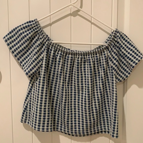 Zara Offshoulder Crop Top - Picture 1 of 2